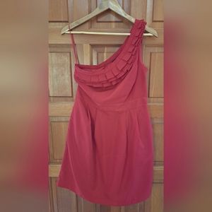 Limited Red One Shoulder Dress Size 6
